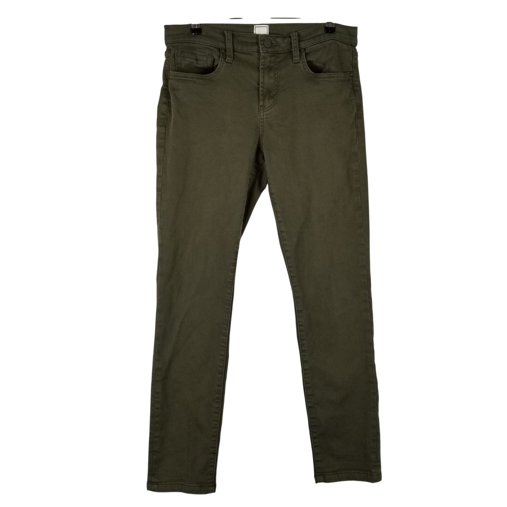 SWET TAILOR Mens Slim Fit Five Pocket‎ Chino Pants Olive Green Size 31x34